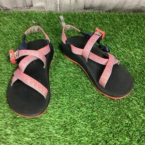 Chaco Sandals Pink Cross Strap & Ankle Strap 6